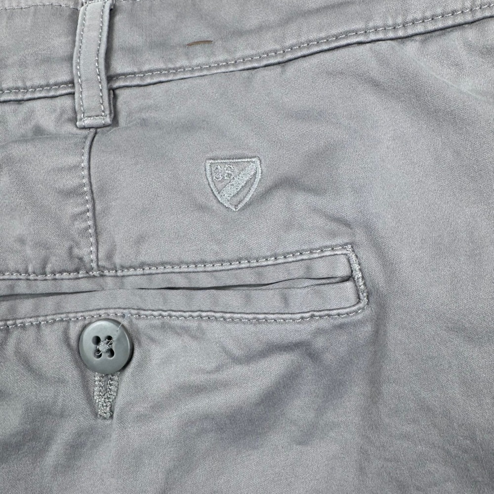 Cremieux Mens Gray Cotton Stretch Chino Shorts Size 40 Flat Front Classic Casual - Picture 10 of 11